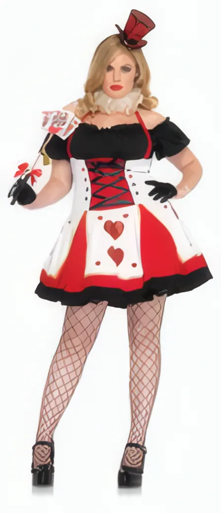 Disfraz de Reina de Corazones (Talle Grande)